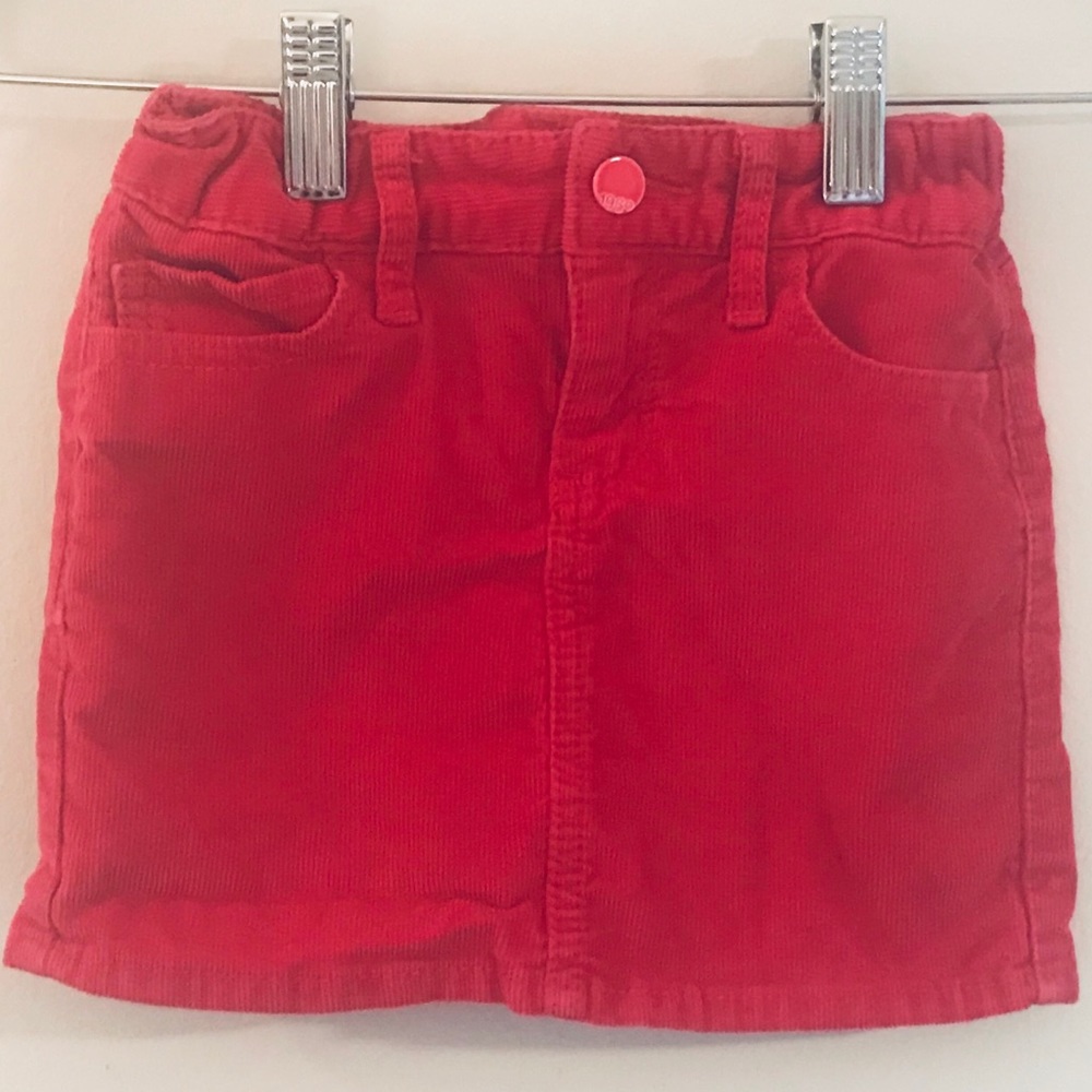 Red corduroy mini skirt girls size 5